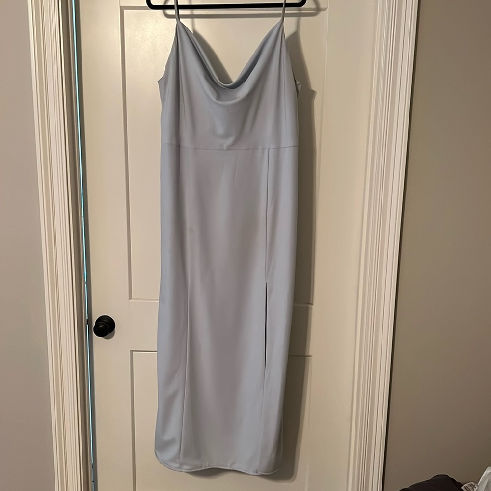 Baby blue brides maids dress